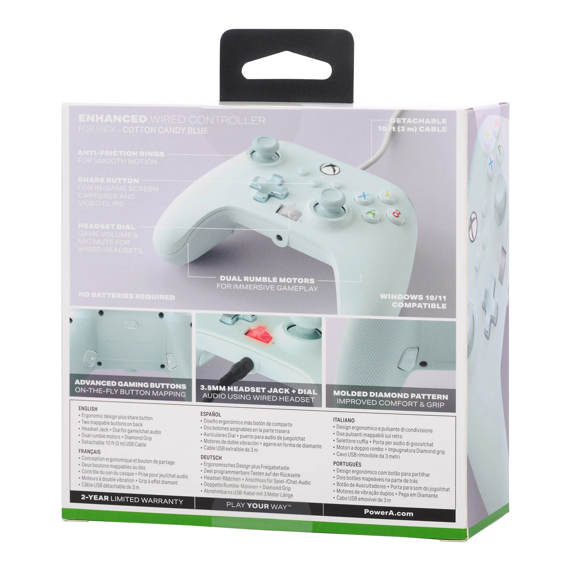 PowerA Enhanced - Wired Controller for Xbox Series X|S in Cotton Candy Blue - Image 12