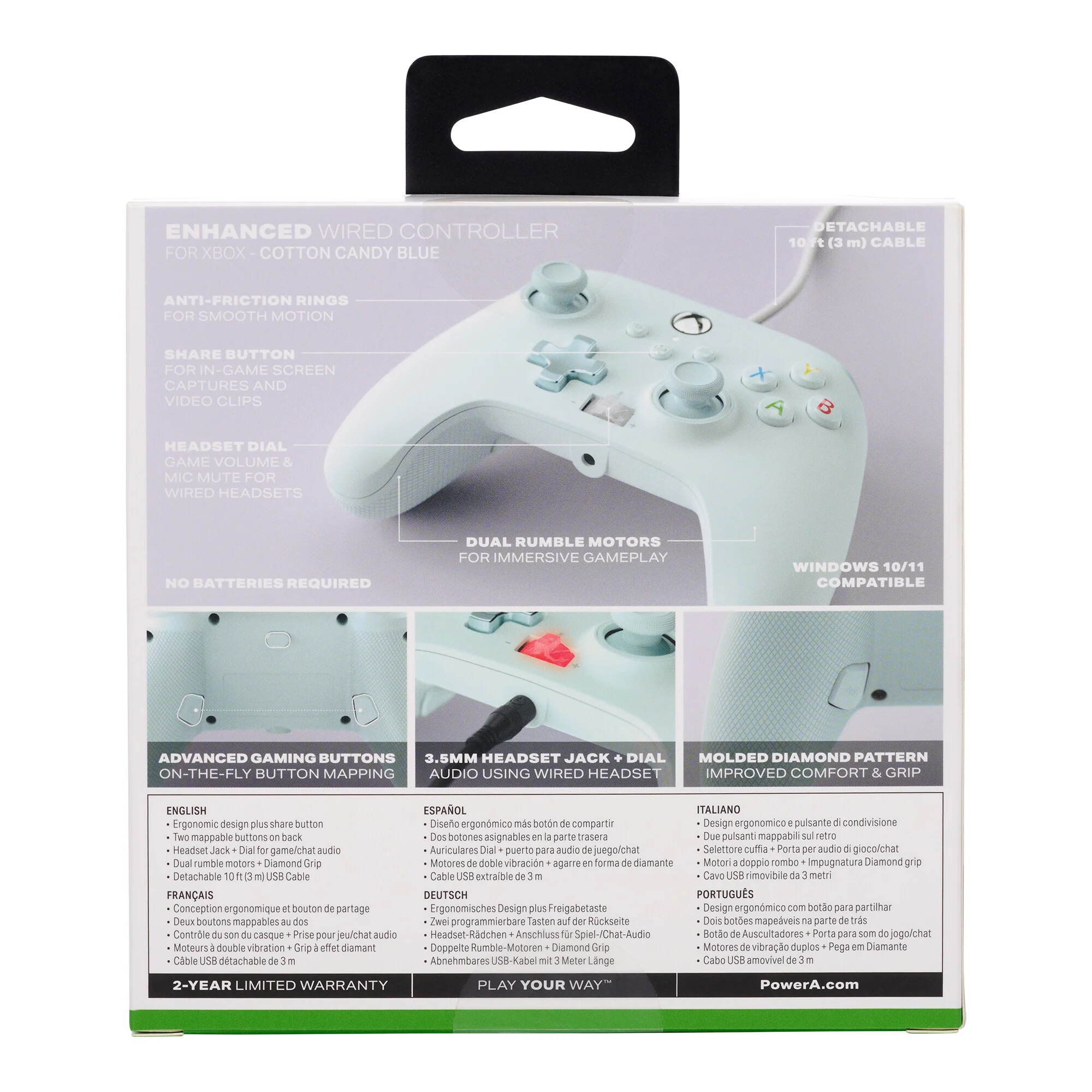 PowerA Enhanced - Wired Controller for Xbox Series X|S in Cotton Candy Blue - Image 13