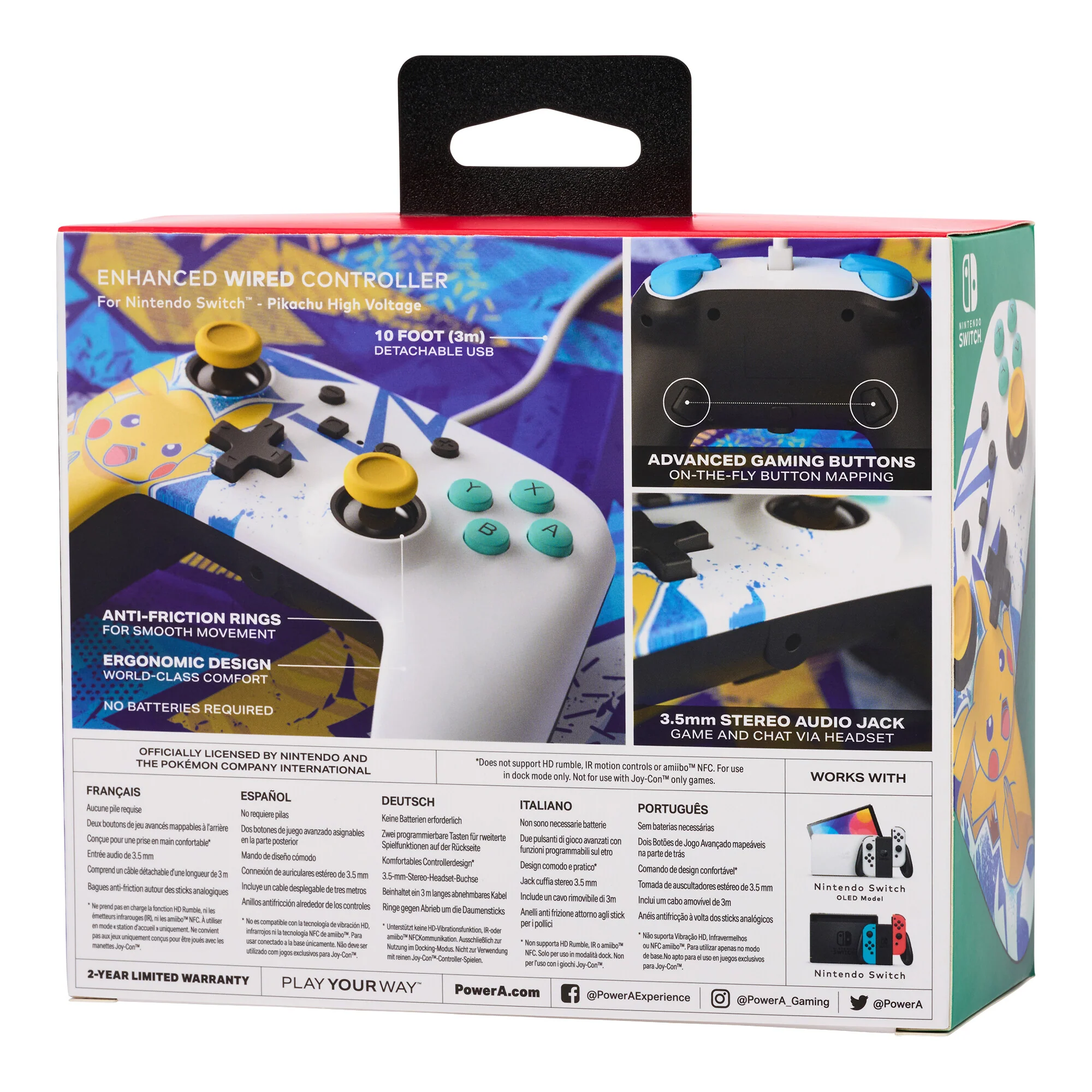 PowerA Enhanced Wired Controller for Nintendo Switch - Pikachu High Voltage - Image 11
