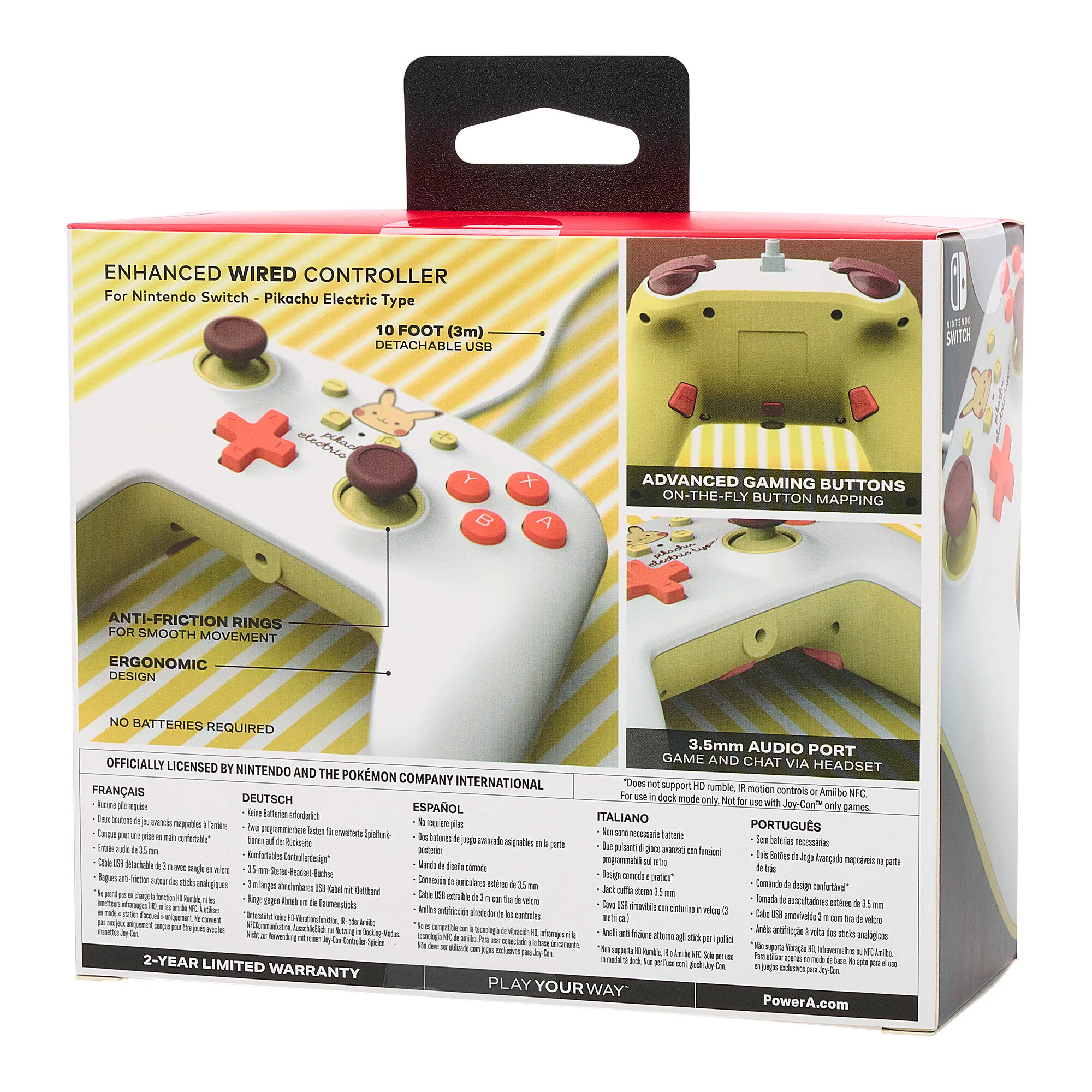 PowerA Enhanced Wired Controller for Nintendo Switch - Pikachu Electric Type - Image 14