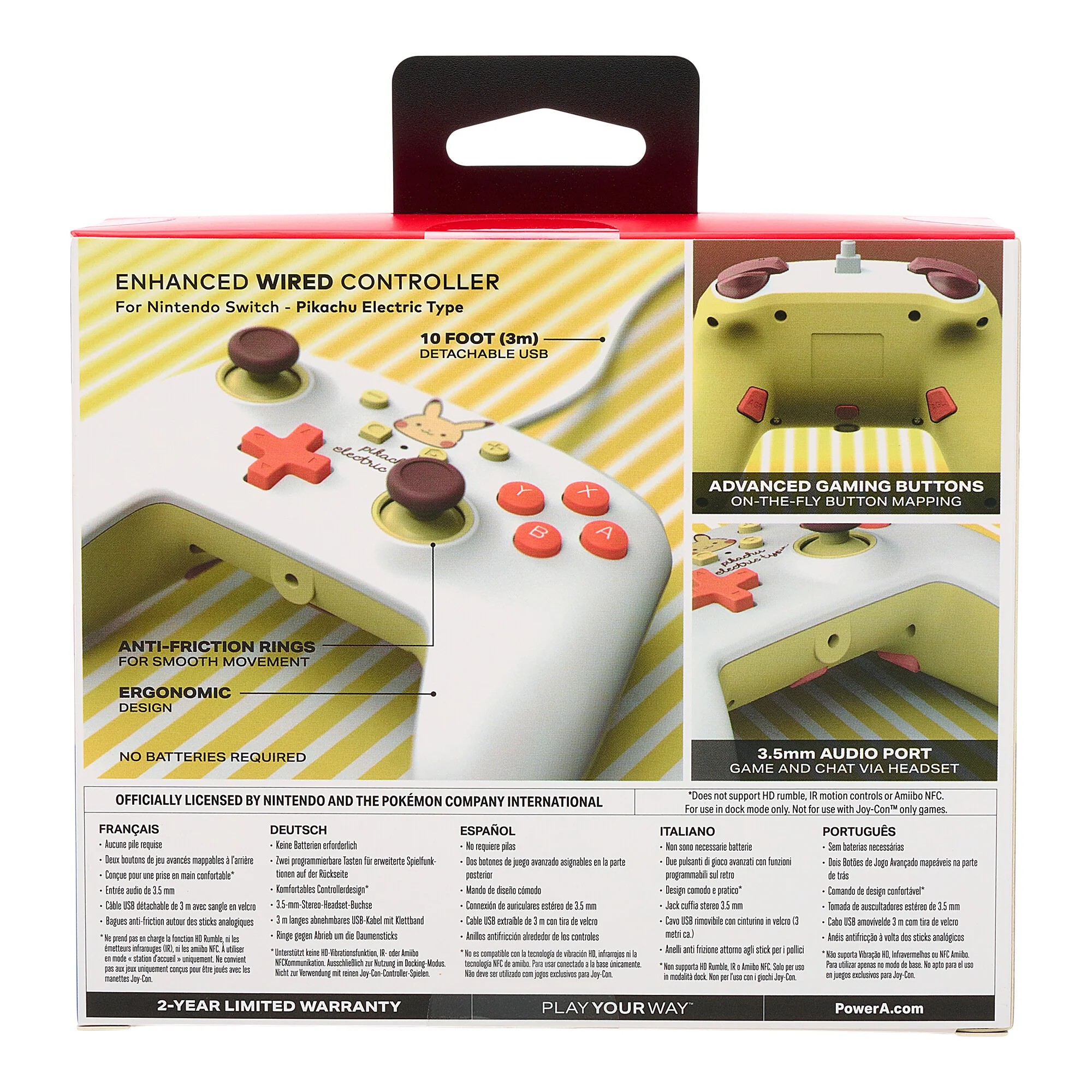 PowerA Enhanced Wired Controller for Nintendo Switch - Pikachu Electric Type - Image 15