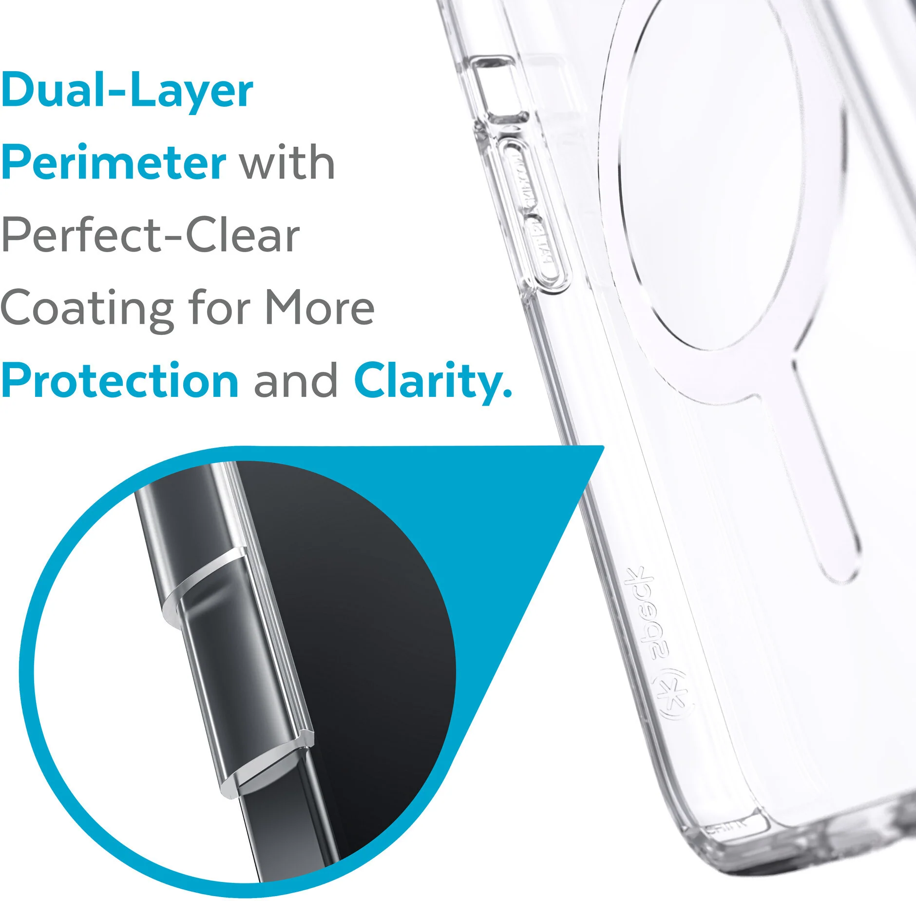 Speck Presidio Perfect Clear with Magsafe for iPhone 13 Mini in Transparent - Image 6