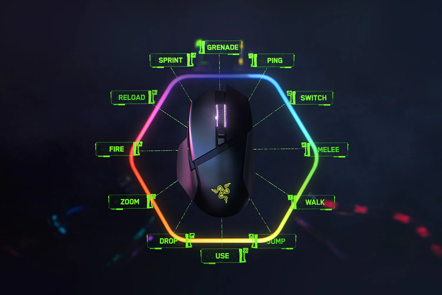 Razer Basilisk V3 Pro - RF Wireless + Bluetooth + USB Type-C Optical Mouse - 30,000 DPI - Image 8
