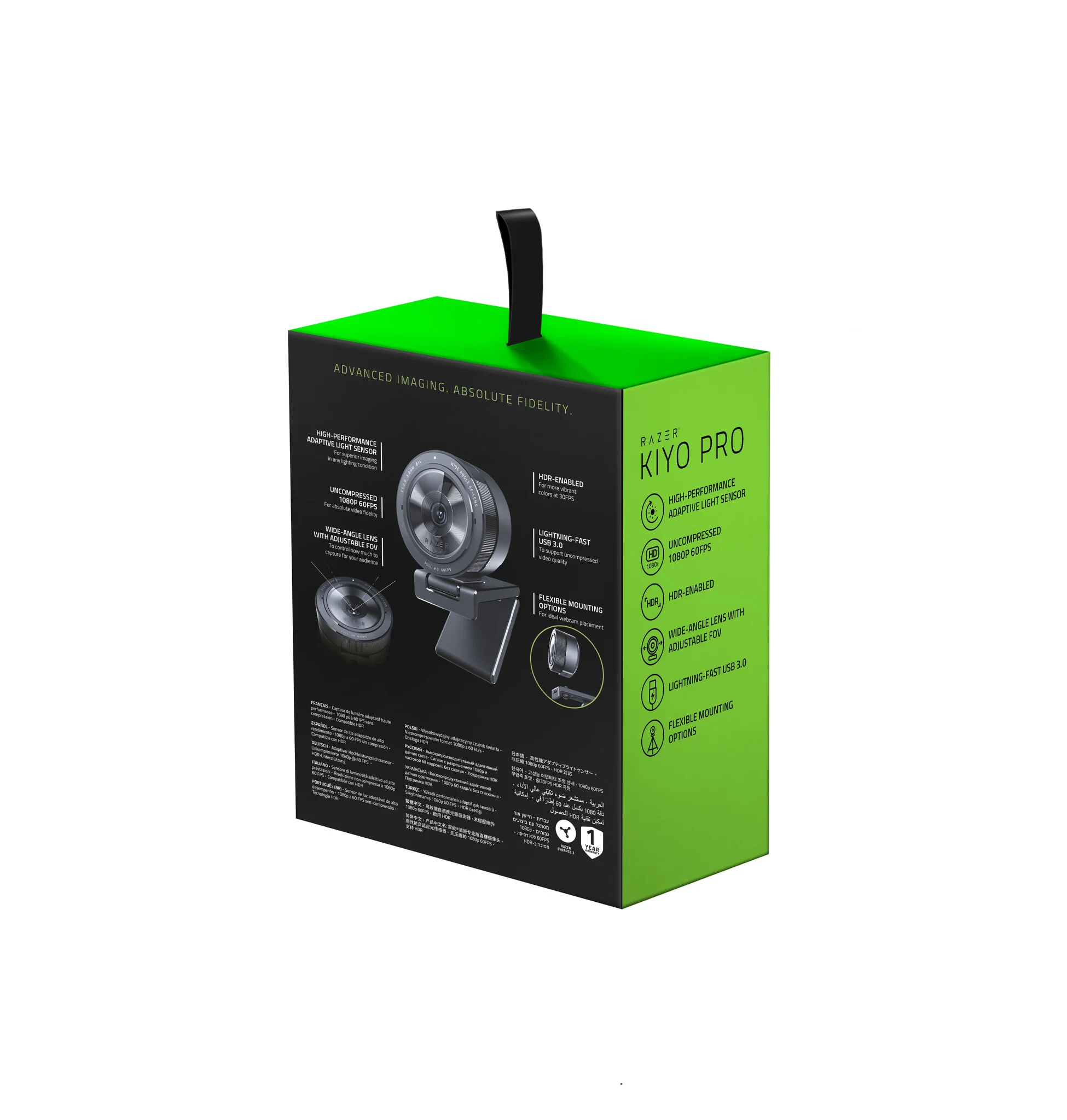 Razer Kiyo Pro - 2.1 MP 1920 x 1080 pixels USB Webcam in Black - Image 9