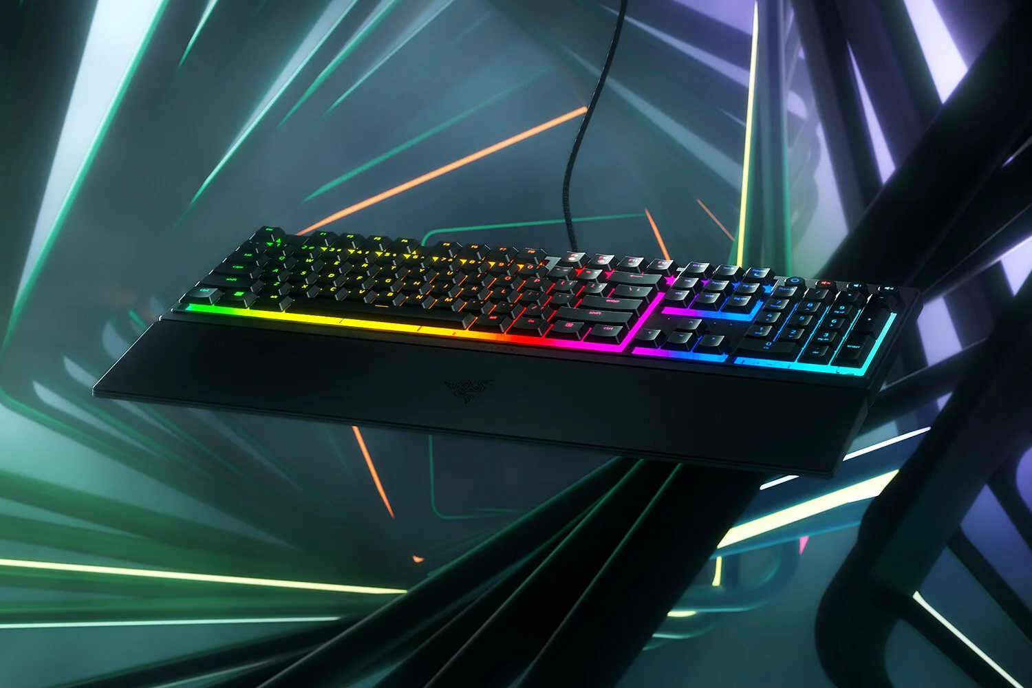 Razer Ornata V3 - USB Wired RGB Mecha-membrane Keyboard in Black (QWERTY UK) - Image 8