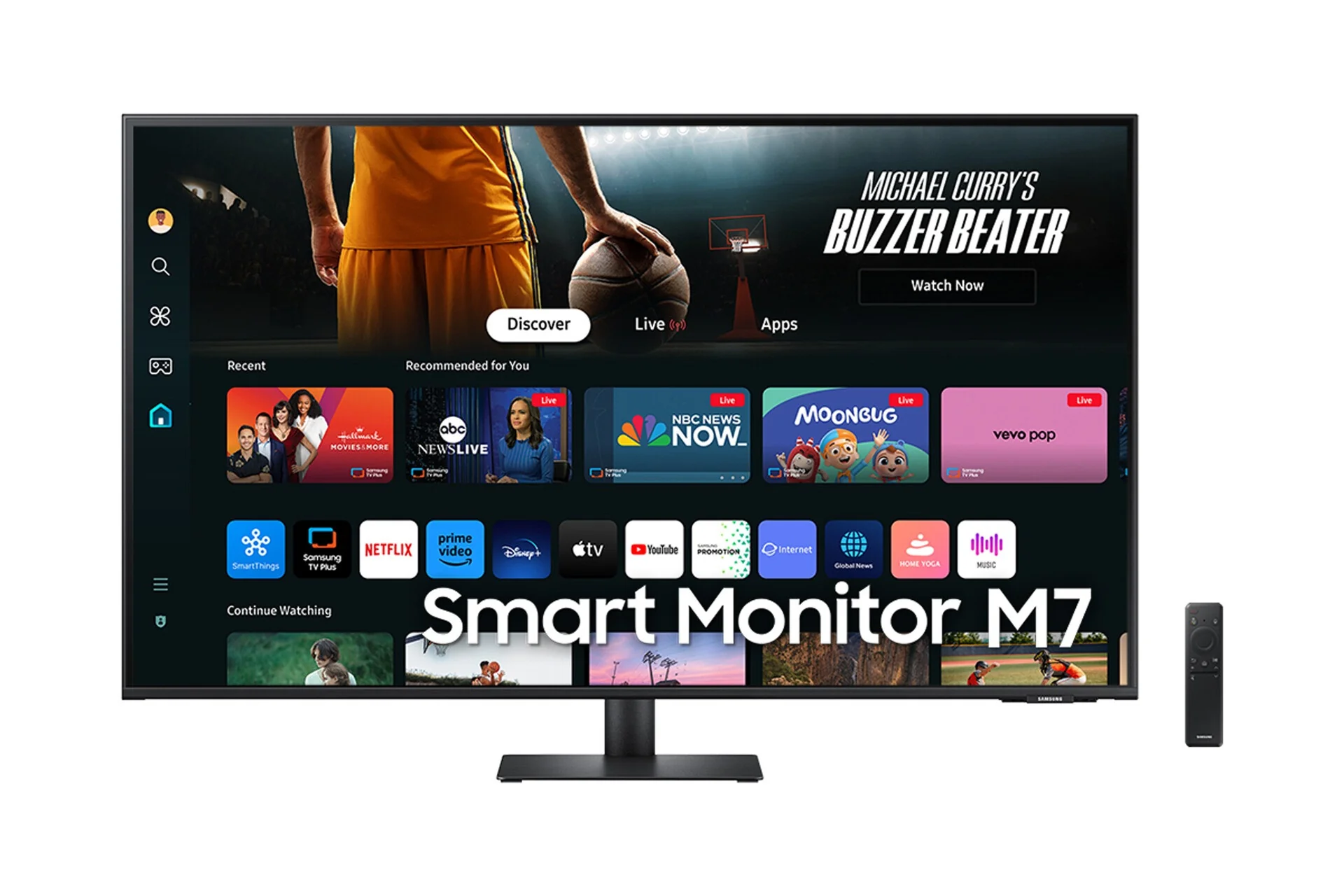 Samsung Smart Monitor M7 - 109.2 cm (43") - 3840 x 2160 pixels 4K UHD LCD Monitor with Remote