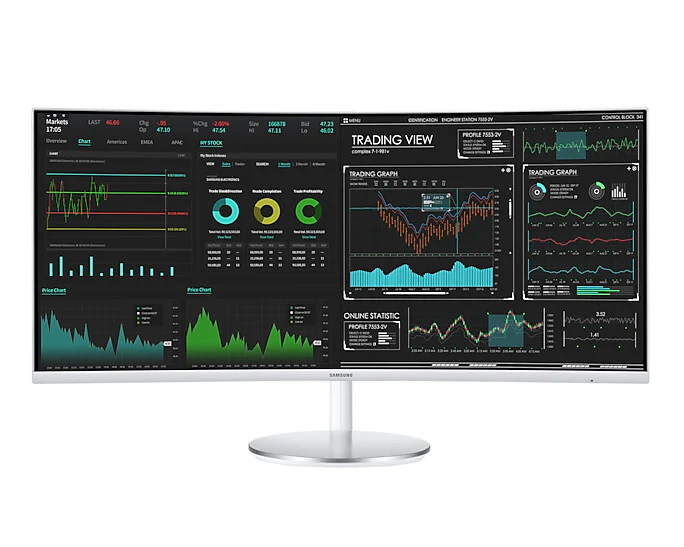 Samsung C34J791WTP computer monitor 86.4 cm (34") 3440 x 1440 pixels UltraWide Quad HD QLED Silver, White - Image 19
