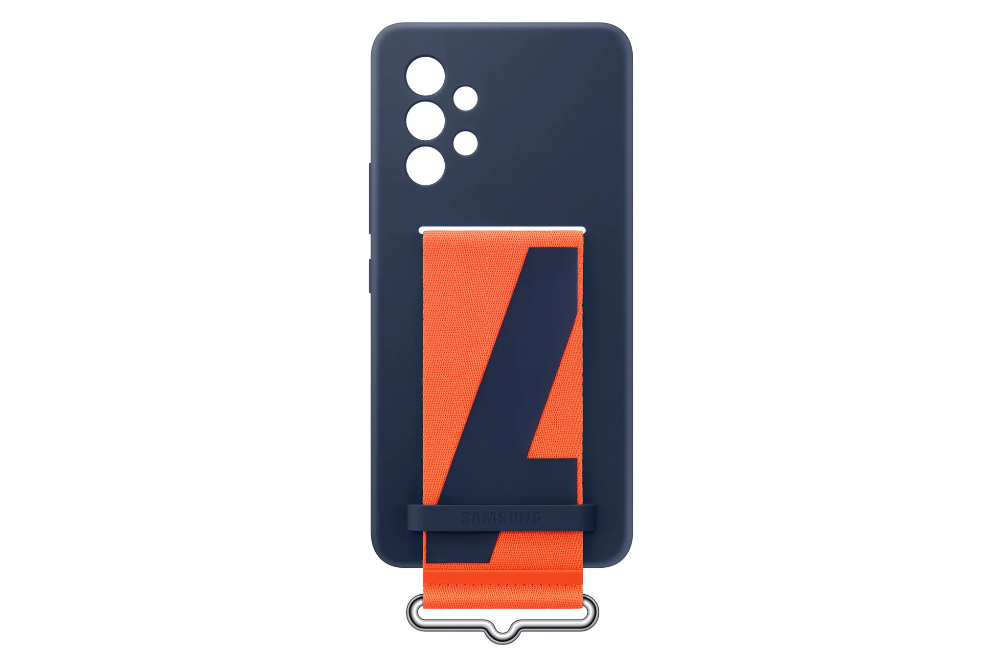 Samsung Silicone Cover with Strap for Galaxy A53 (5G) in Navy - Image 5