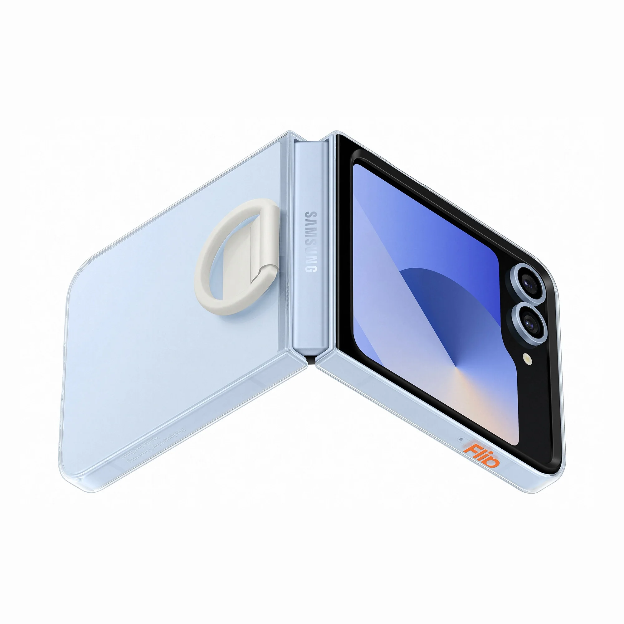 Samsung Clear Case with Ring for Z Flip6 in Transparent - Image 2