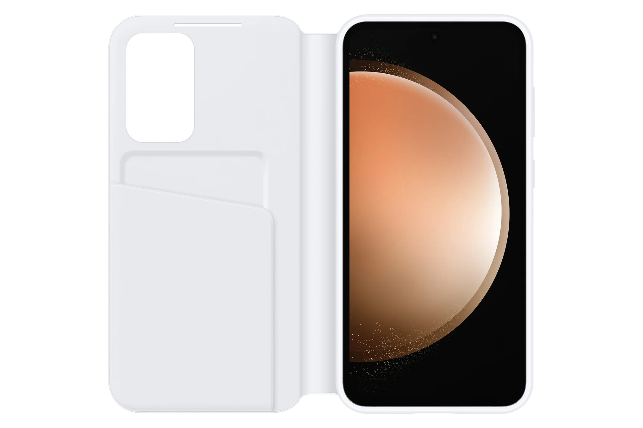 Samsung Smart View Wallet Case for Galaxy S23 FE in White - Image 3
