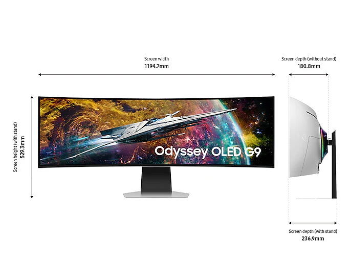 Samsung Odyssey OLED G9 - 124.5 cm (49") - 5120 x 1440 pixels DQHD OLED Monitor - Image 17