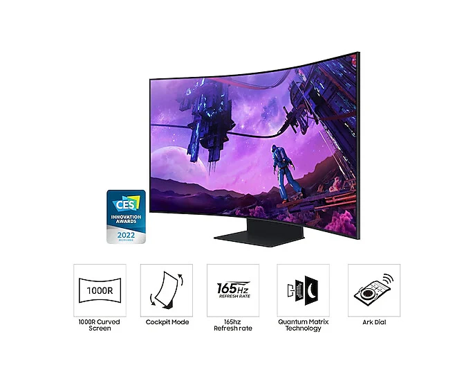 Samsung Odyssey Ark S55BG970NU - 139.7 cm (55") - 3840 x 2160p 4K Ultra HD Monitor - Image 3