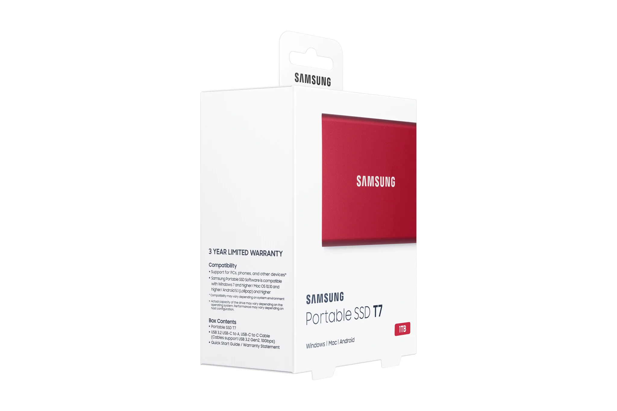 Samsung T7 1 TB Portable SSD in Red - Image 10