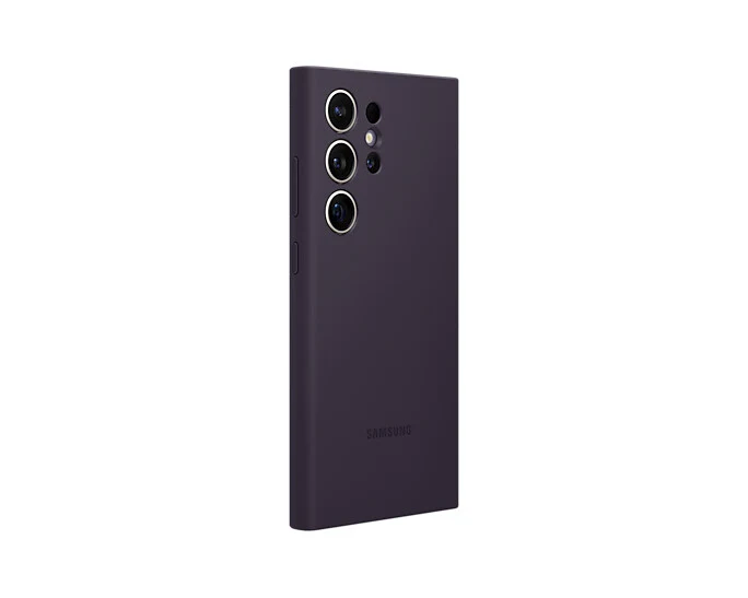 Samsung Silicone Case for Galaxy S24 Ultra in Dark Violet - Image 3