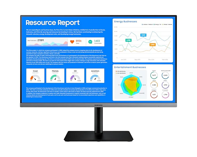 Samsung SR65 computer monitor 68.6 cm (27") 1920 x 1080 pixels Full HD LCD Blue, Grey - Image 20