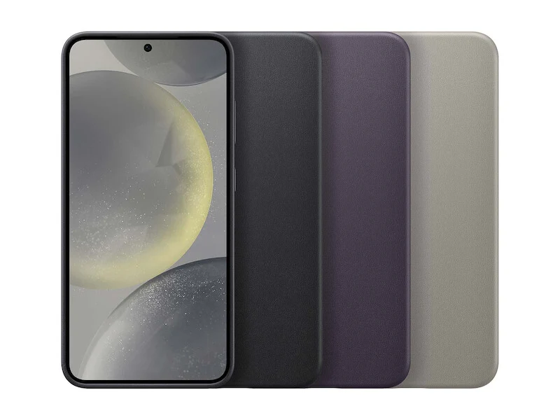 Samsung Vegan Leather Case for Galaxy S24 in Black - Image 6