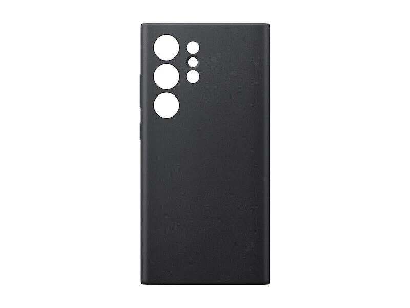 Samsung Vegan Leather Case for Galaxy S24 Ultra in Black - Image 4