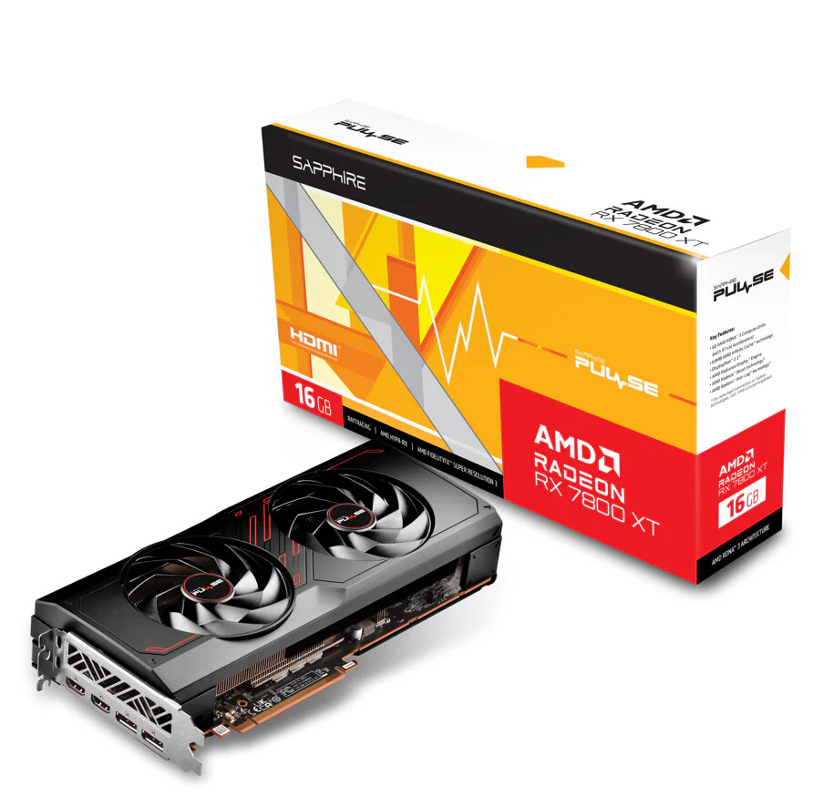 Sapphire PULSE - AMD 16 GB GDDR6 Radeon RX 7800 XT graphics card