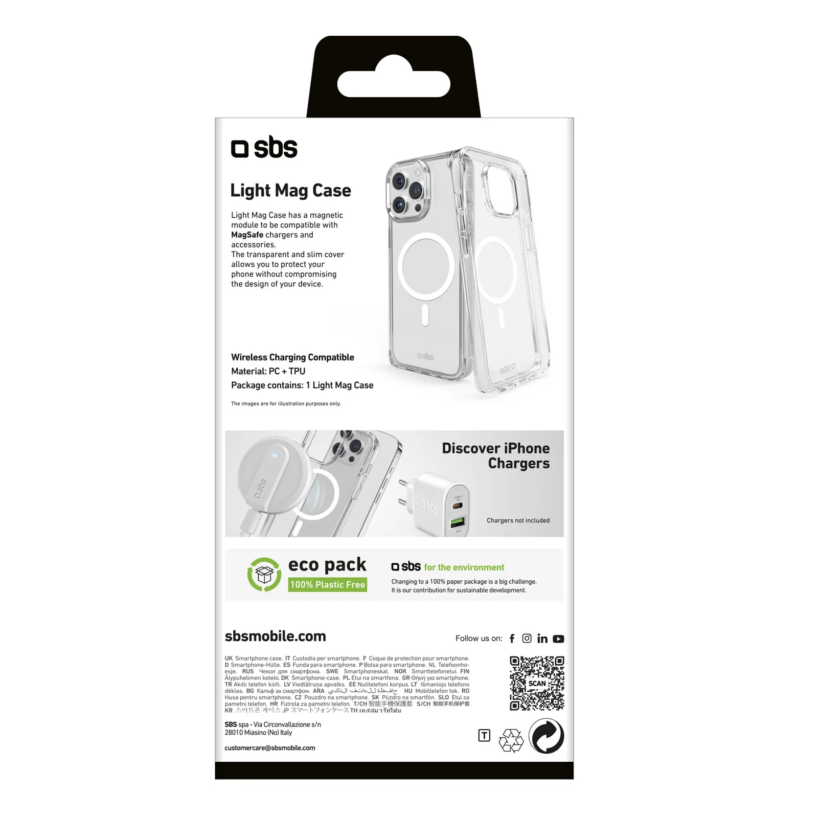 SBS Light MagSafe mobile phone case for iPhone 15 Pro Max in Transparent - Image 2