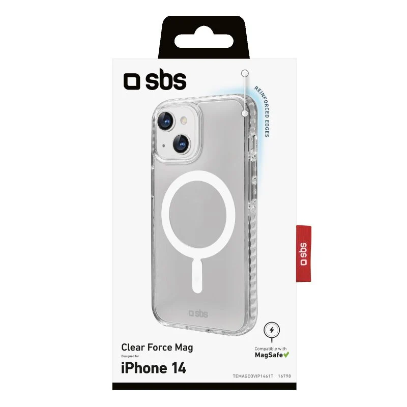 SBS Clear Force MagSafe mobile phone case for iPhone 14 in Transparent - Image 3