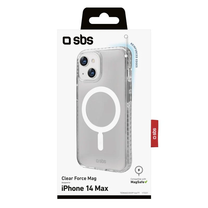 SBS Clear Force MagSafe mobile phone case for iPhone 14 Plus in Transparent - Image 3