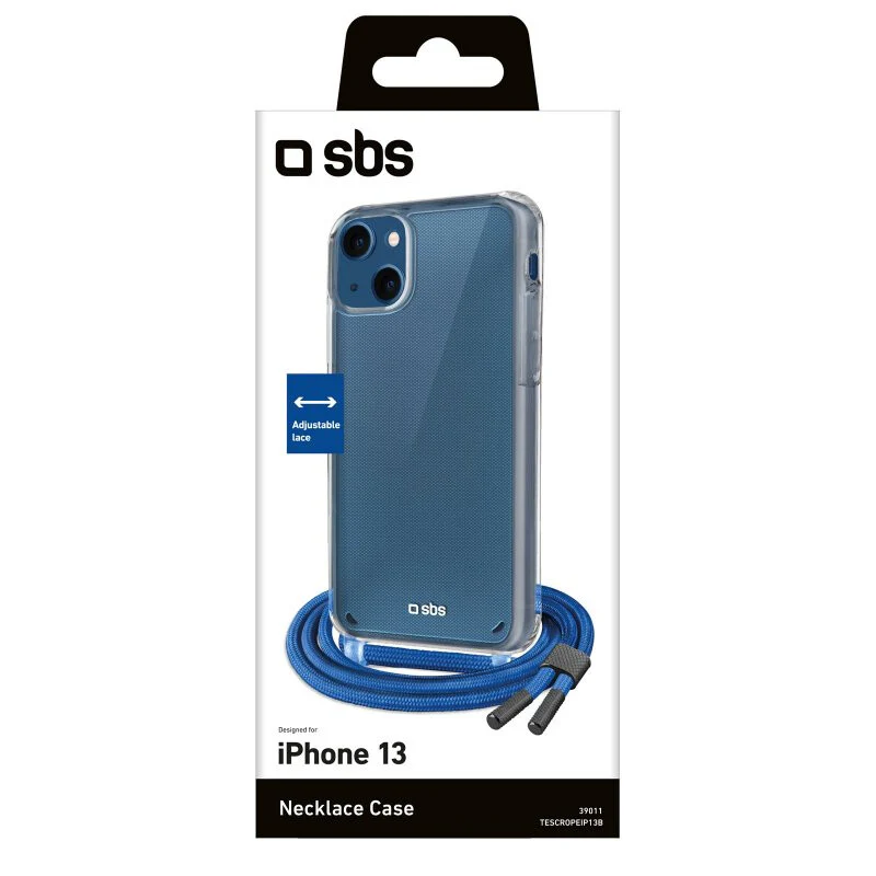 SBS Necklace mobile phone case for iPhone 13 in Blue / Transparent - Image 3