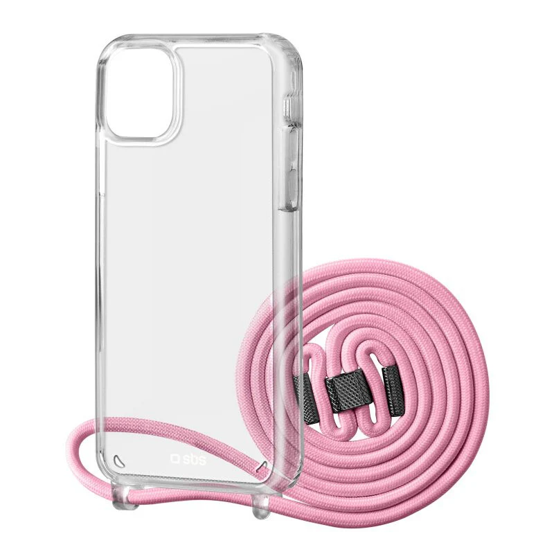 SBS Necklace mobile phone case for iPhone 13 in Pink / Transparent - Image 2