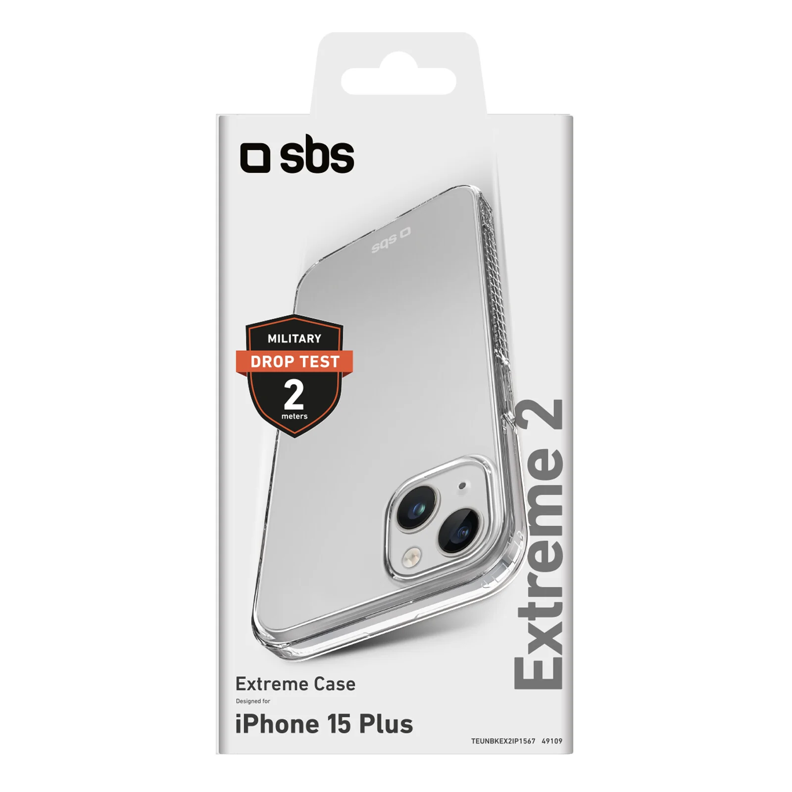 SBS Extreme X2 mobile phone case for iPhone 15 Plus in Transparent - Image 4