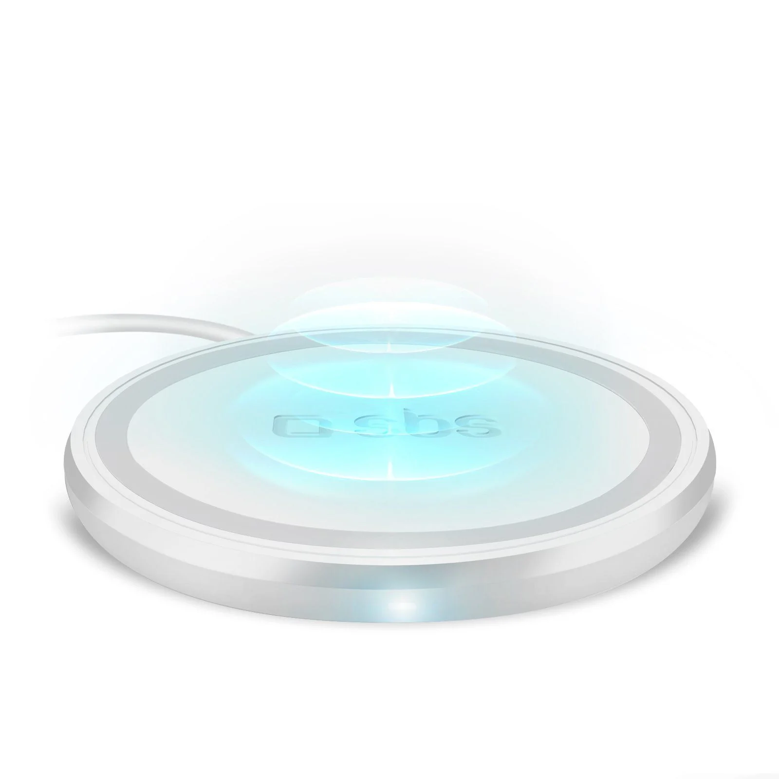 SBS TEWIRELESSUF15W mobile device charger Smartphone White USB Wireless charging Fast charging Indoor