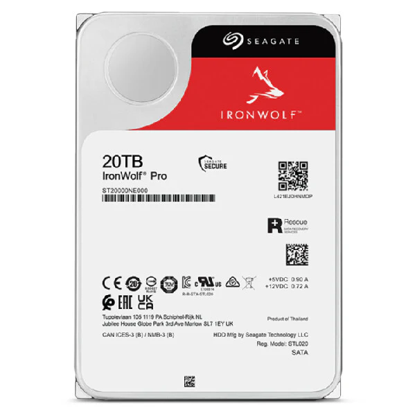 Seagate IronWolf Pro - 7.2K RPM Serial ATA III 3.5" HDD - 20 TB - Image 4