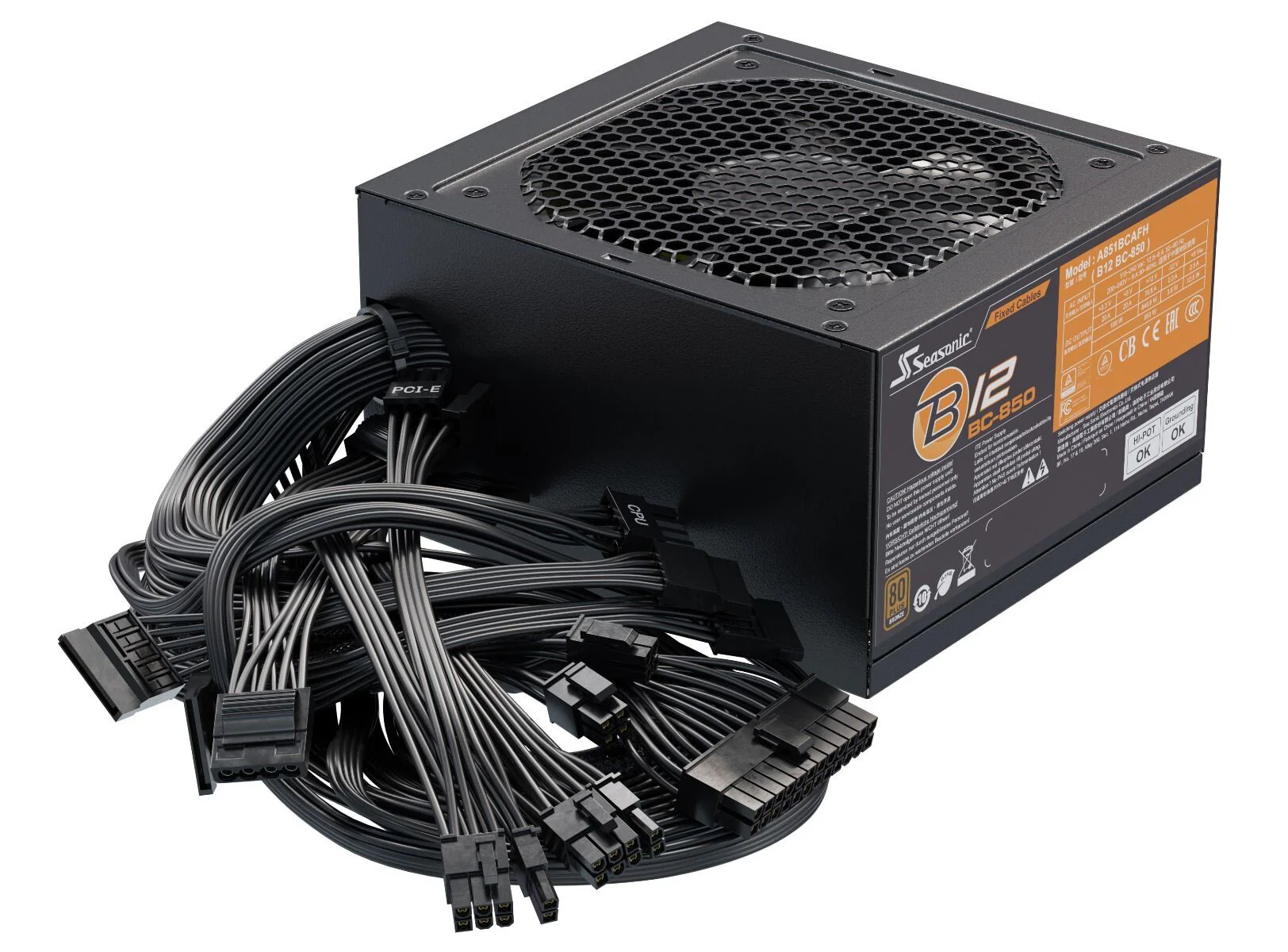 Seasonic B12 BC - 850W 80+ Bronze Non-Modular Power Supply Unit - Image 9