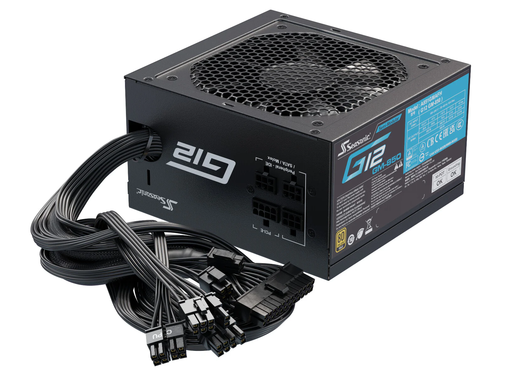 Seasonic G12 GM - 850W 80+ Gold Semi-Modular Power Supply Unit - Image 4