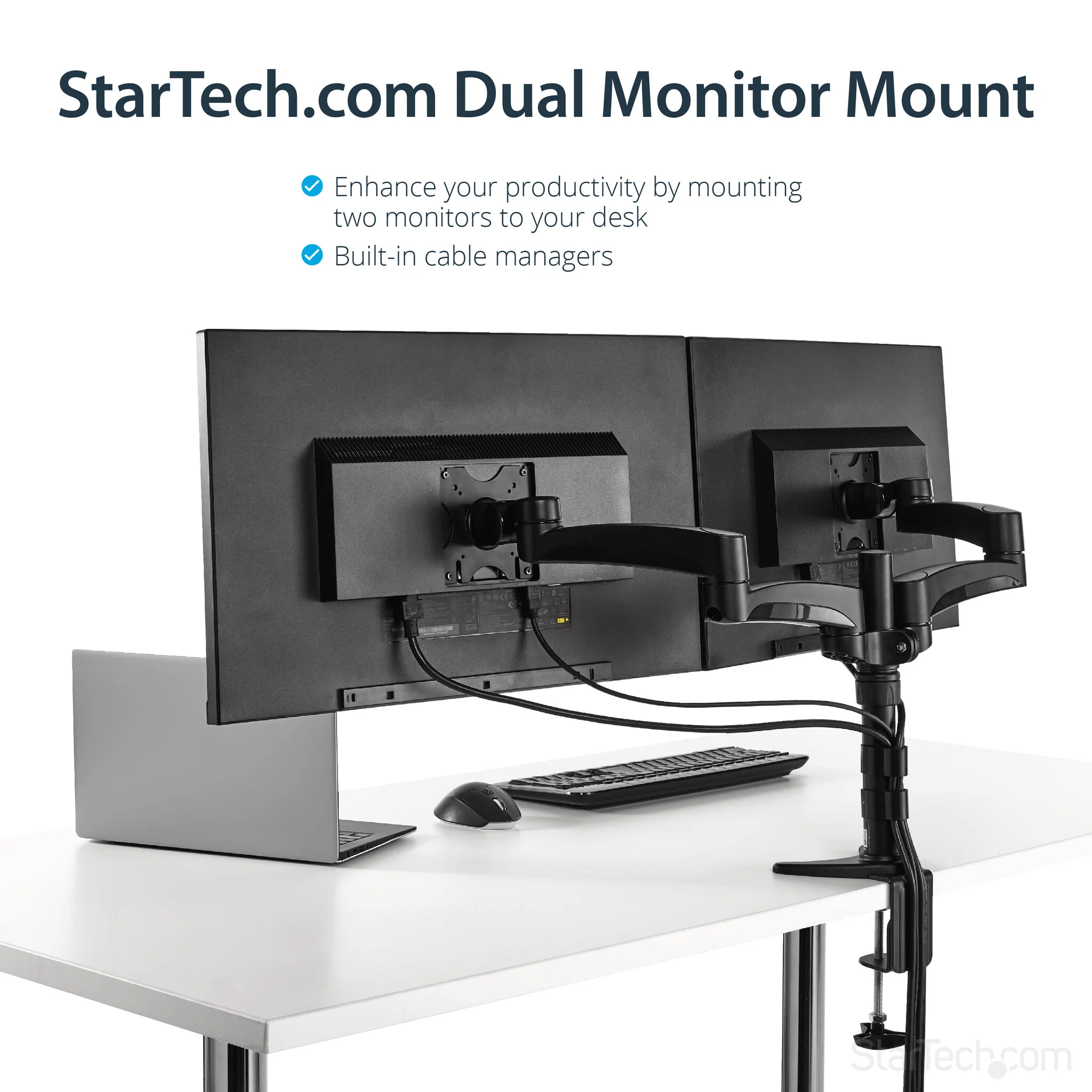 StarTech.com ARMDUAL - Desk monitor mount for 30.5 cm (12") to 61 cm (24") - Image 10