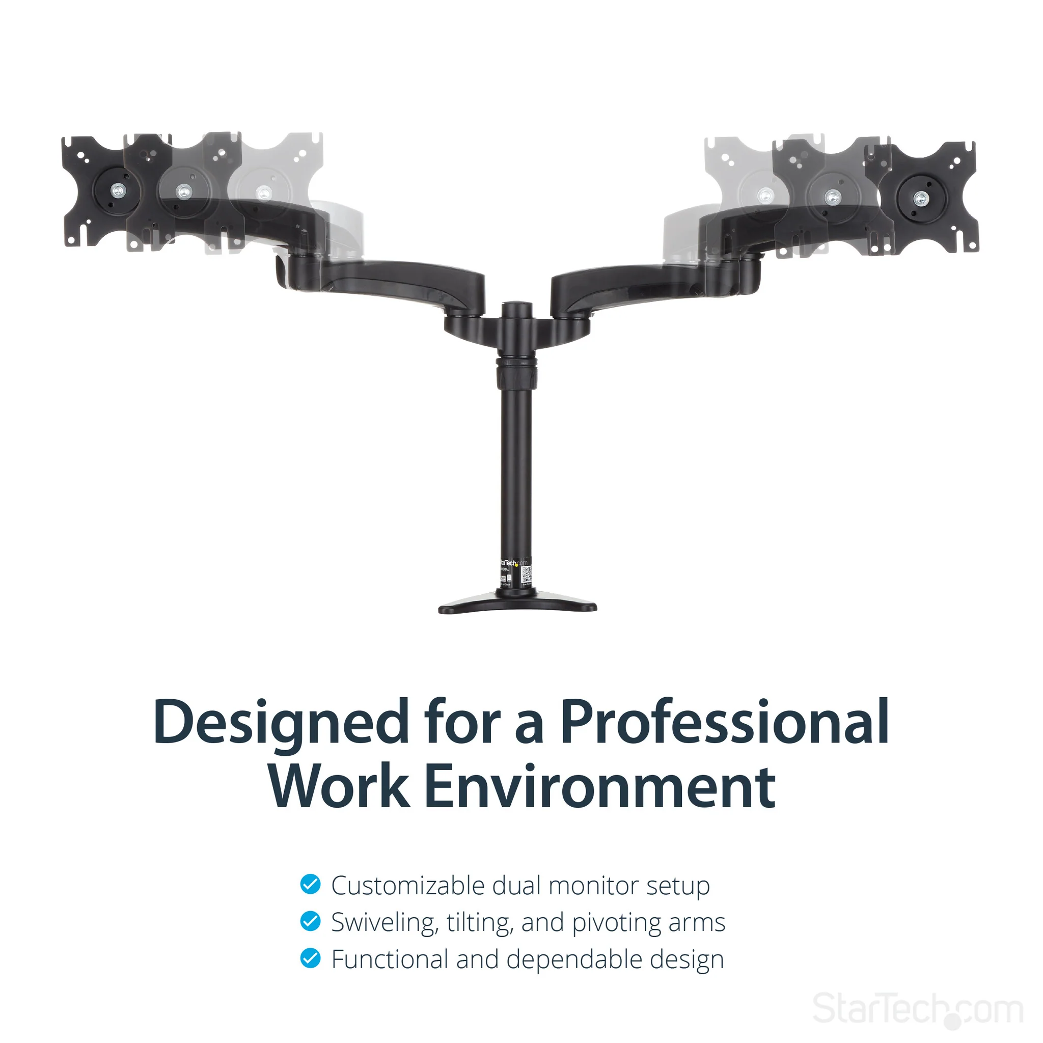StarTech.com ARMDUAL - Desk monitor mount for 30.5 cm (12") to 61 cm (24") - Image 11