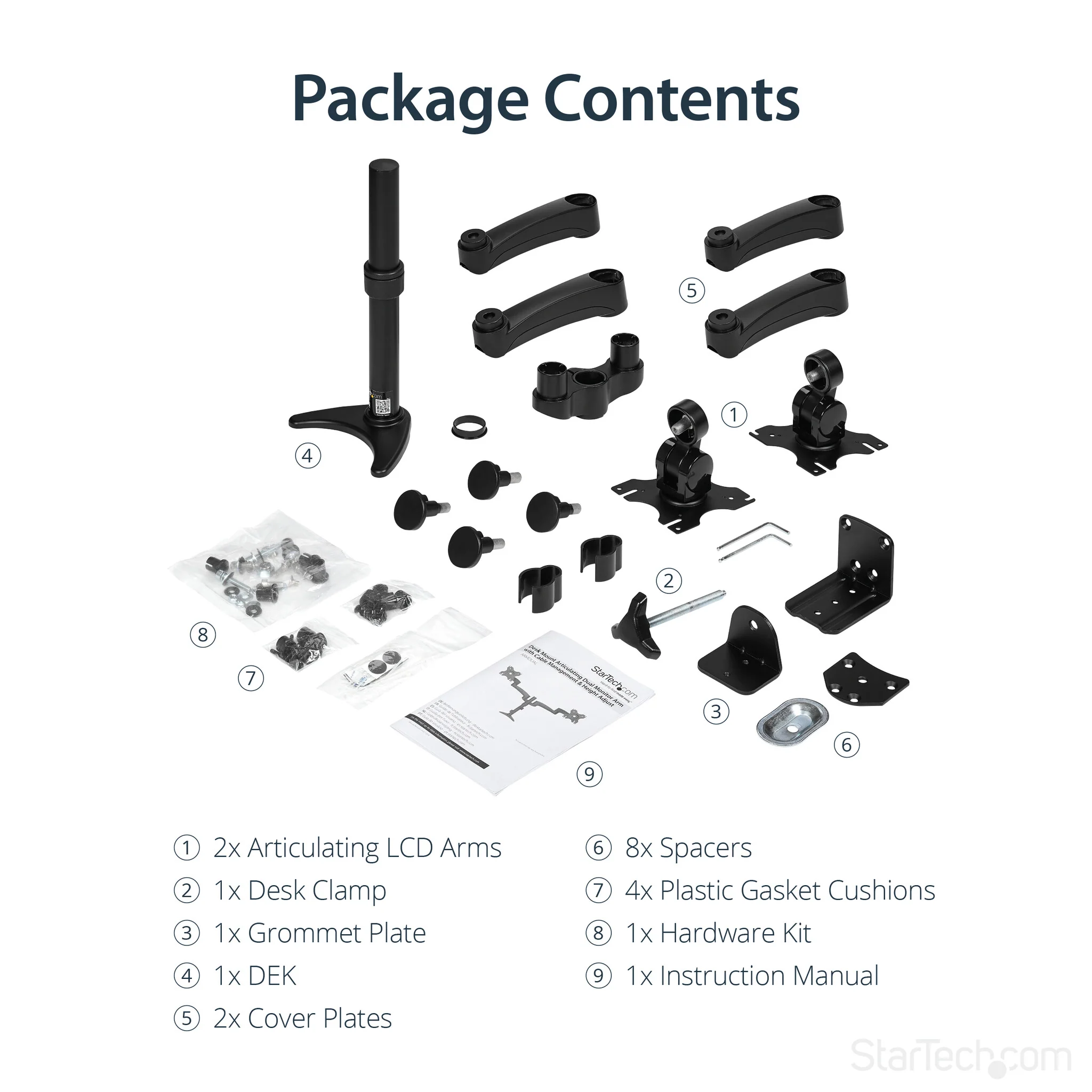 StarTech.com ARMDUAL - Desk monitor mount for 30.5 cm (12") to 61 cm (24") - Image 14