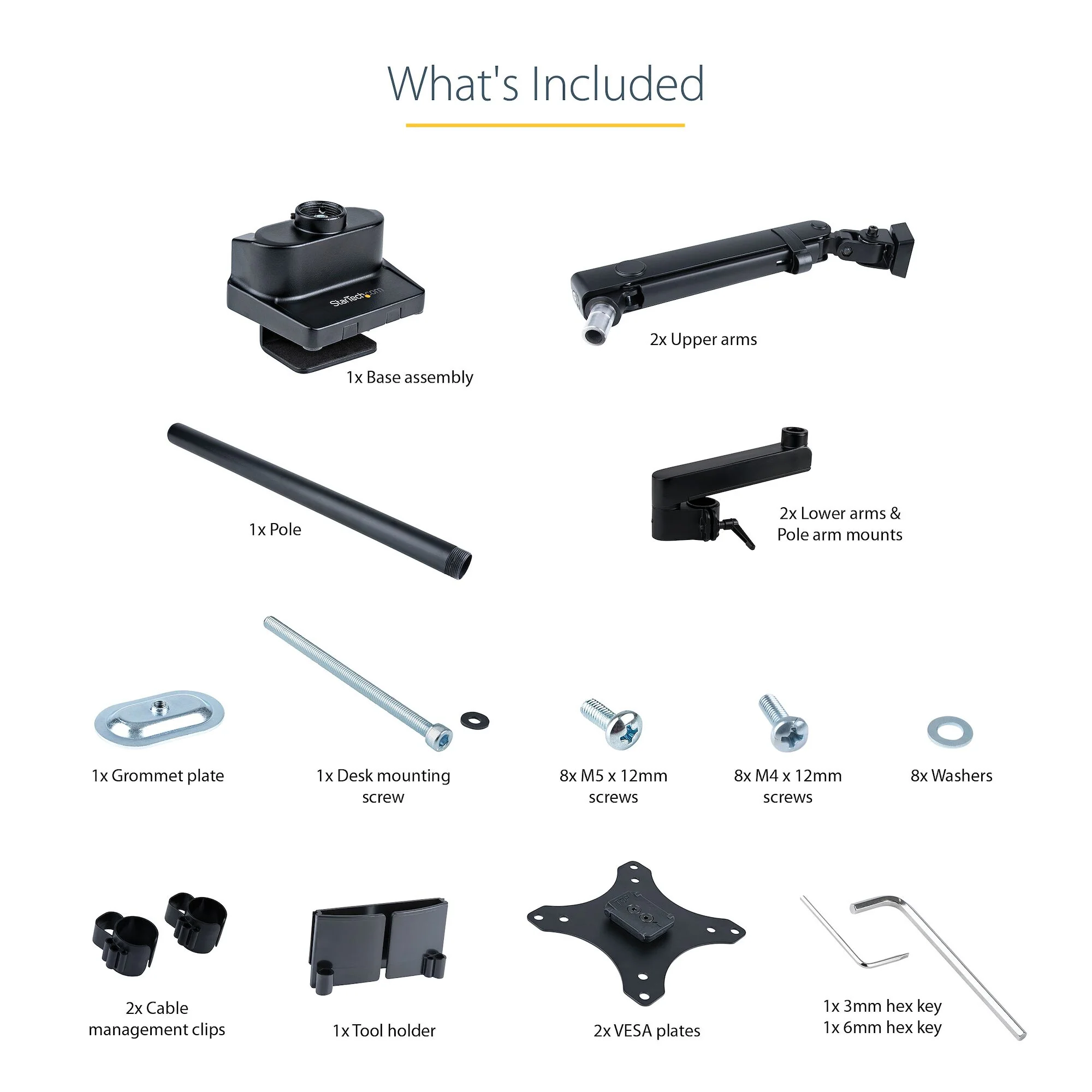 StarTech.com ARMDUALPIVOT Desk monitor mount for 81.3 cm (32") - Image 19
