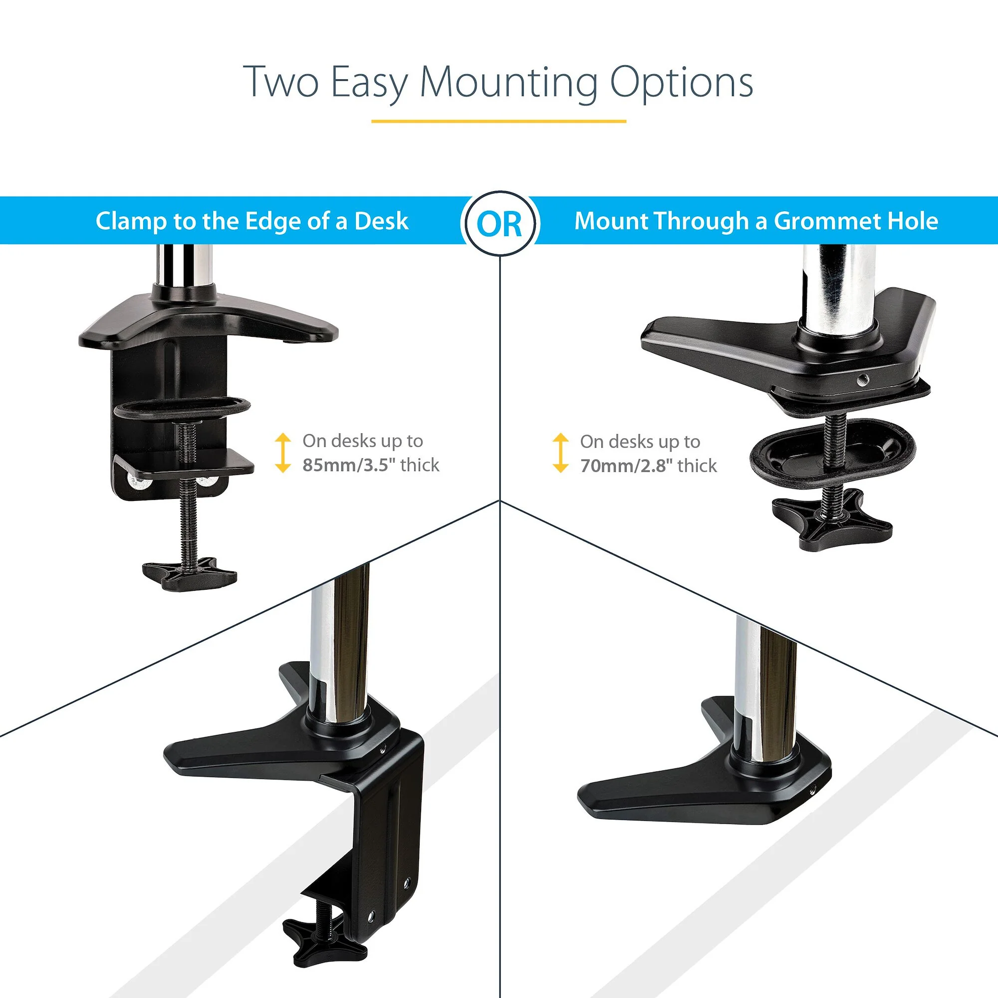 StarTech.com ARMPIVOTE2 - Desk monitor mount for 81.3 cm (32") to 124.5 cm (49") - Image 17