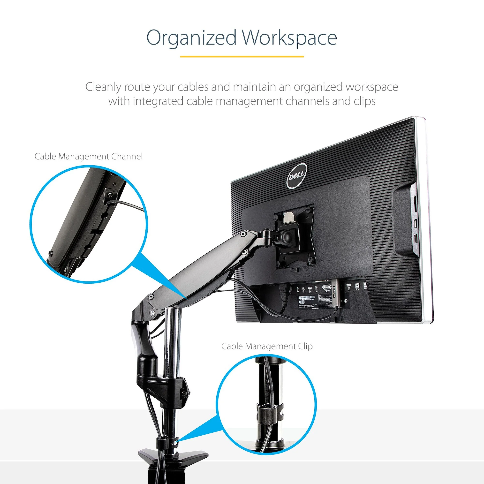 StarTech.com ARMPIVOTE2 - Desk monitor mount for 81.3 cm (32") to 124.5 cm (49") - Image 18