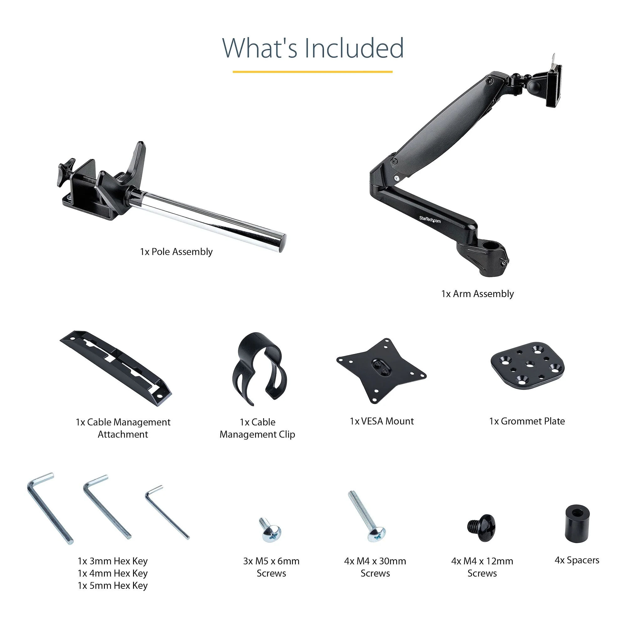 StarTech.com ARMPIVOTE2 - Desk monitor mount for 81.3 cm (32") to 124.5 cm (49") - Image 21