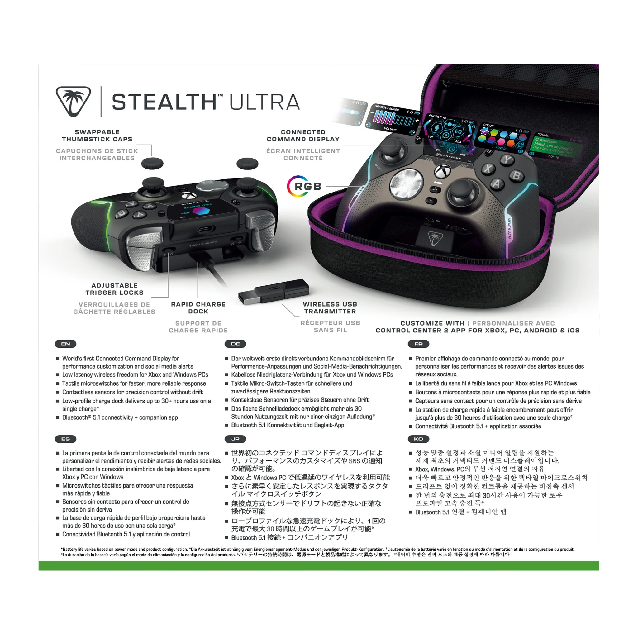 Turtle Beach Stealth Ultra - Wireless Bluetooth Controller with Rapid Charge Dock for Android / PC / Xbox Series X|S - Image 13