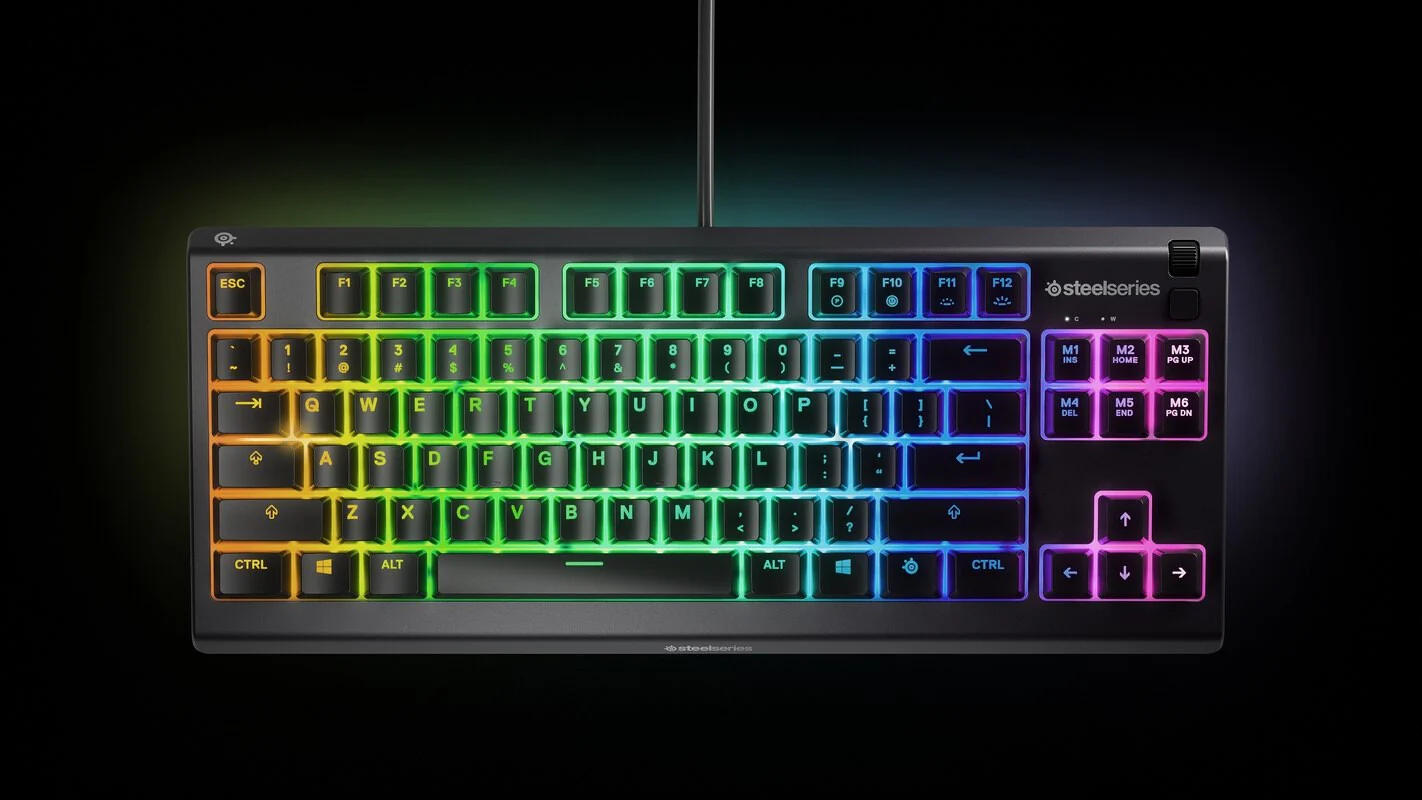 Steelseries Apex 3 TKL - USB Wired RGB Membrane Gaming Keyboard in Black (QWERTY UK) - Image 4