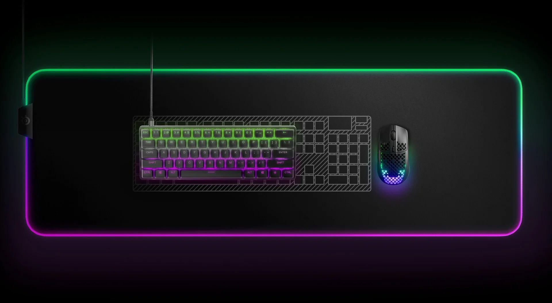 Steelseries Apex Pro Mini - USB Wired RGB Mechanical Gaming Keyboard in Black (QWERTY UK) - Image 4