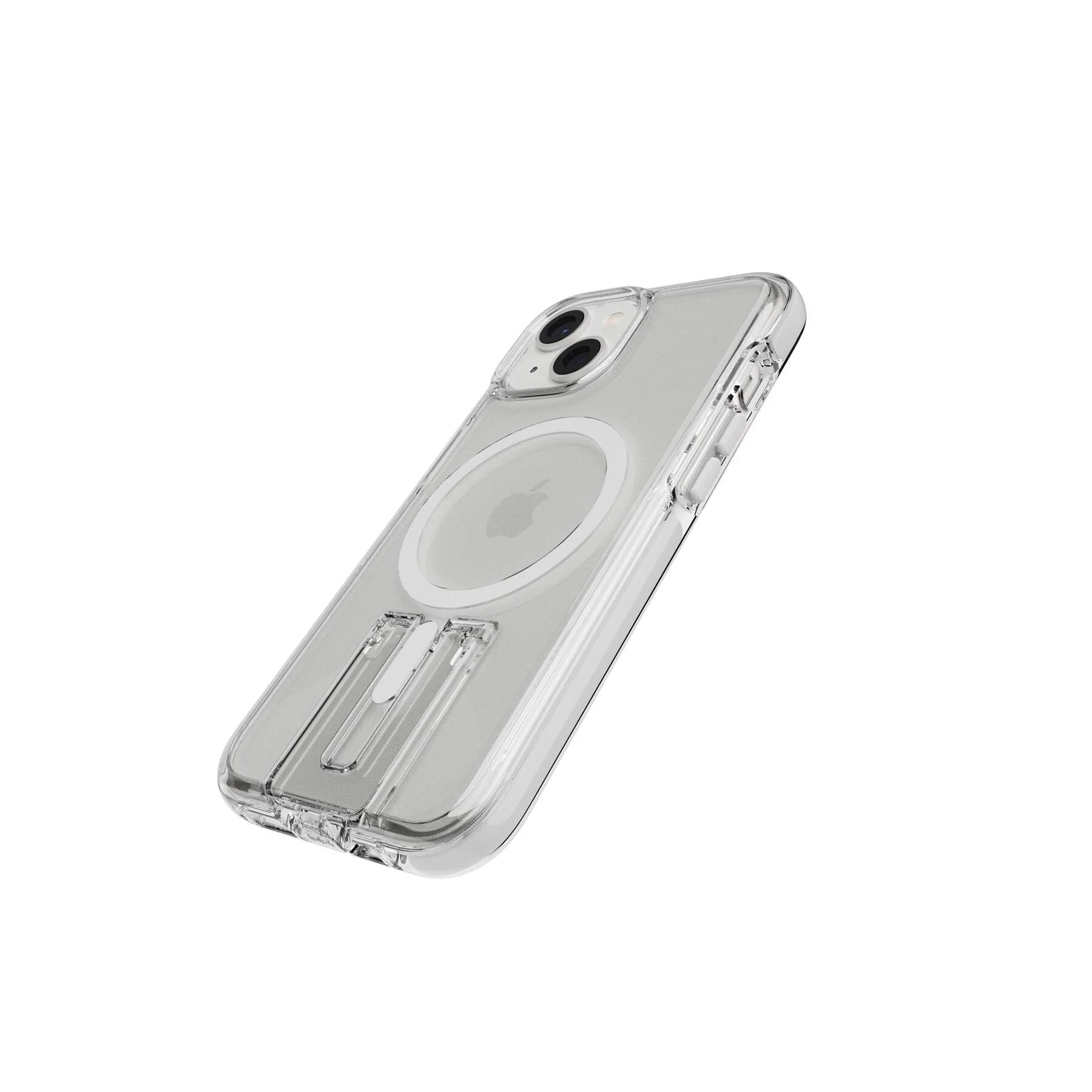 Tech21 Evo Crystal with MagSafe for iPhone 14 in Transparent / White - Image 5