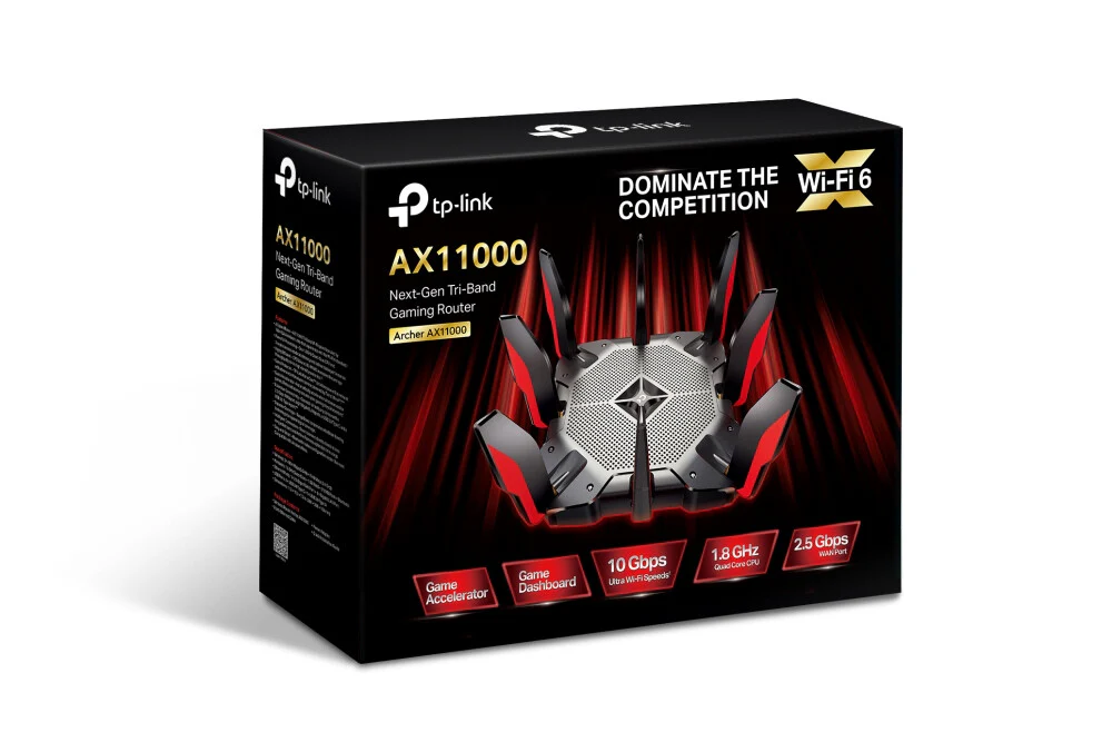 TP-Link Archer AX11000 - Gigabit Ethernet Tri-band (2.4 GHz / 5 GHz / 5 GHz) wireless router in Black - Image 2