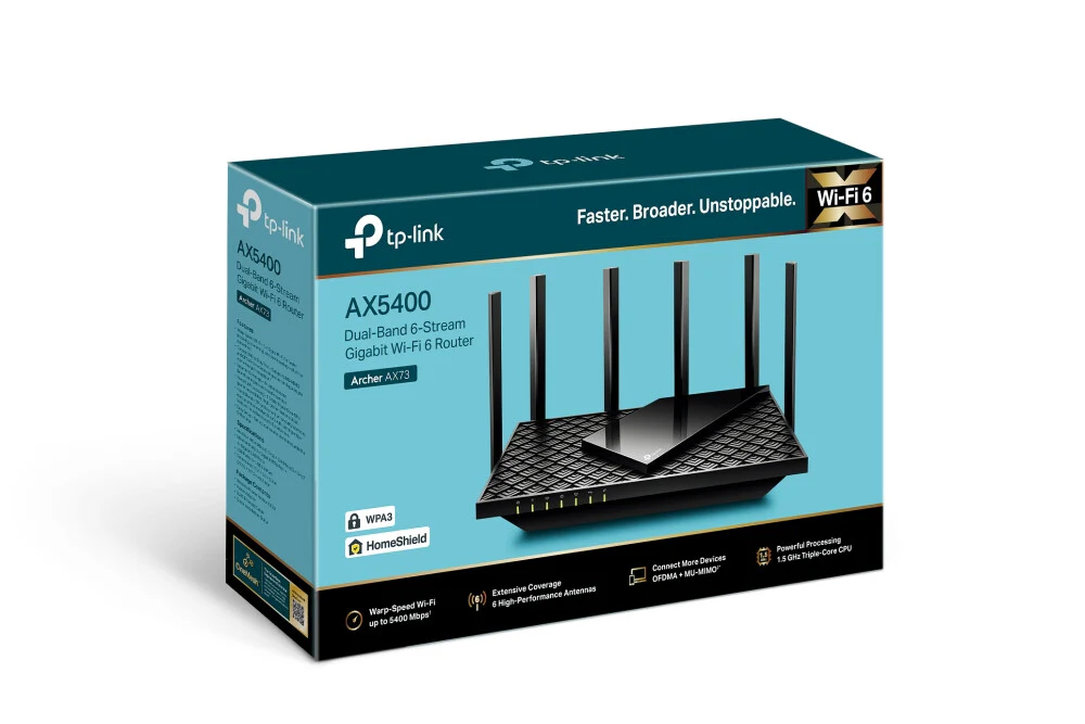TP-Link Archer AX5400 - Gigabit Ethernet Dual-Band (2.4 GHz / 5 GHz) wireless router in Black - Image 4