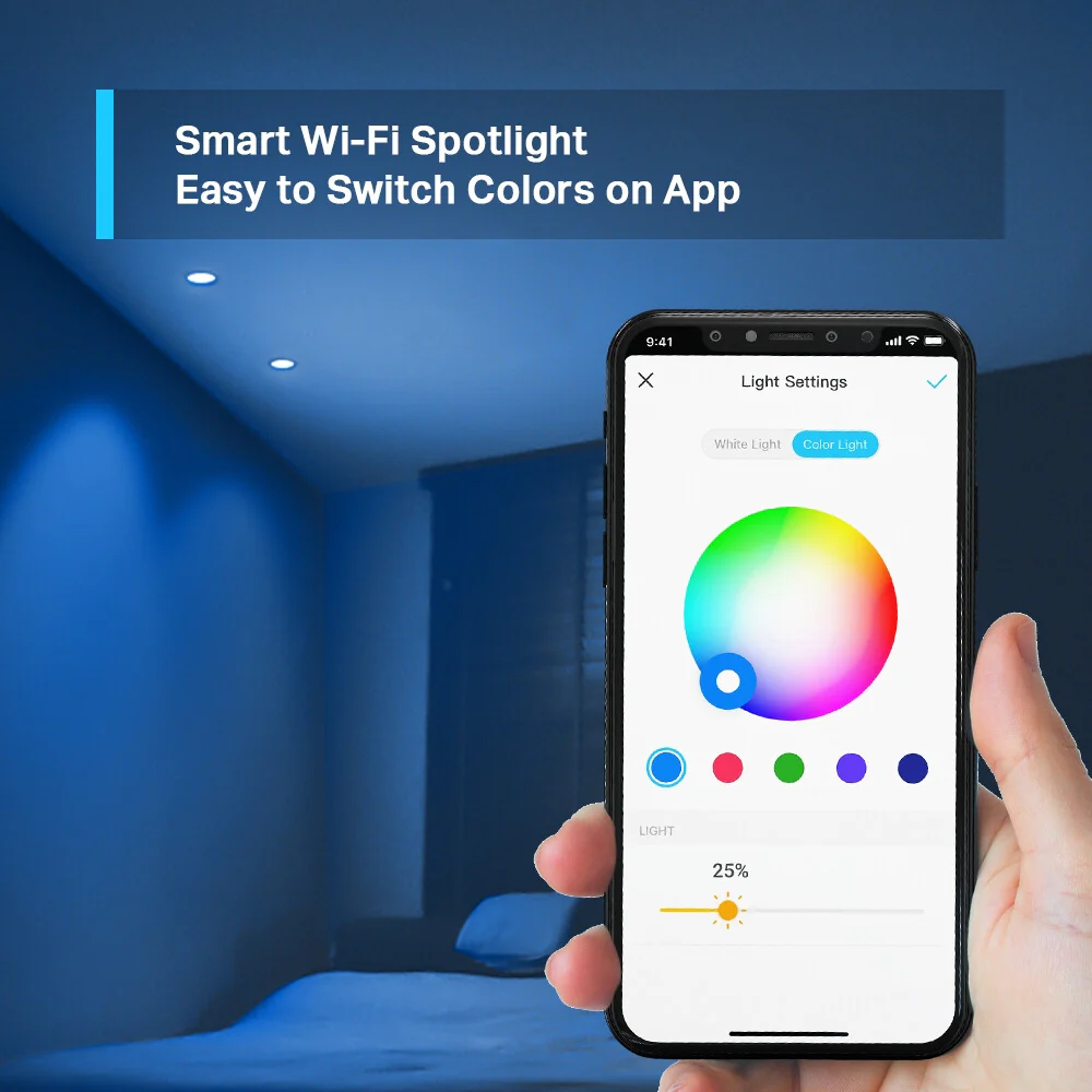 TP-Link Tapo Smart Wi-Fi Lightbulb - Multicolour - GU10 (Pack of 6) - Image 3