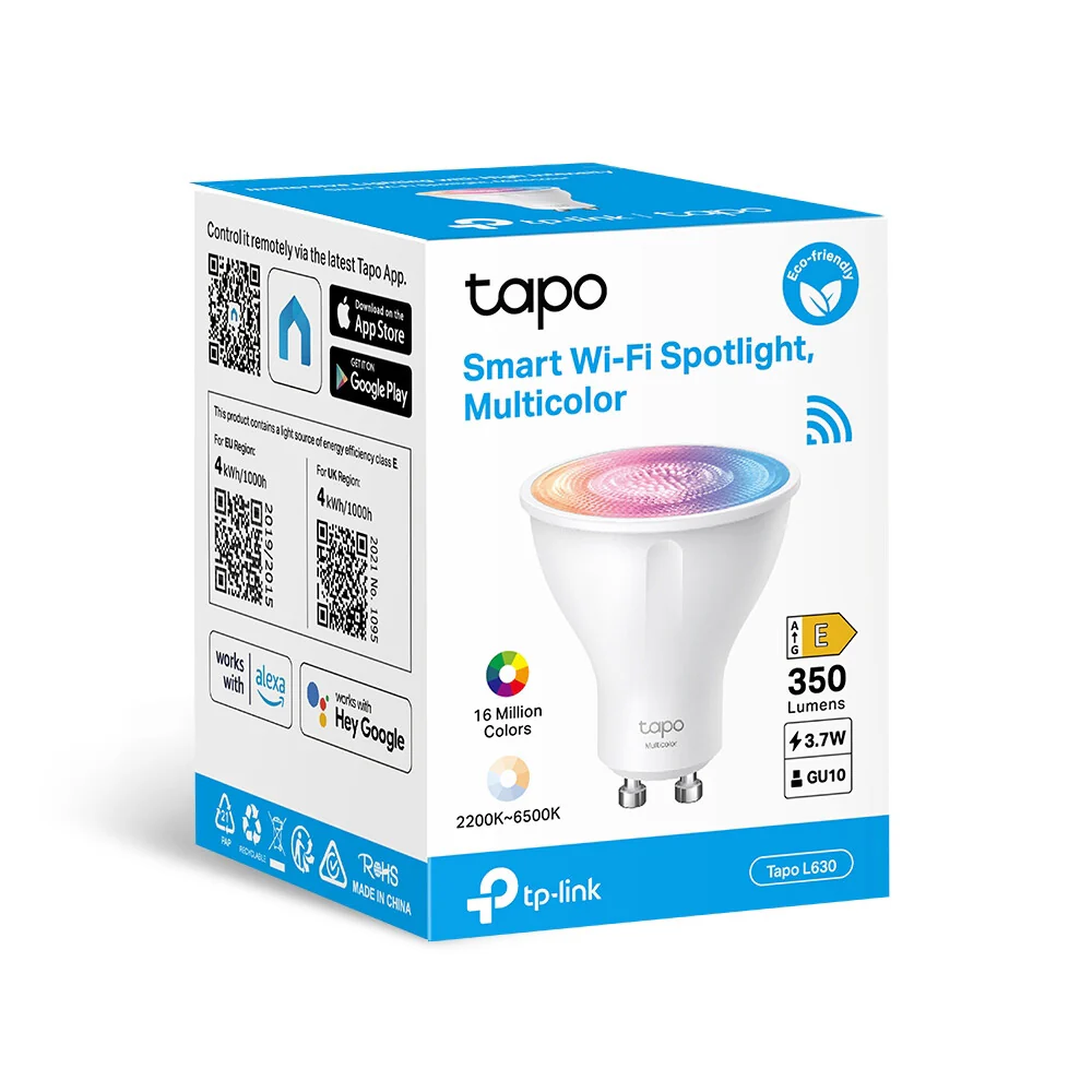 TP-Link Tapo Smart Wi-Fi Lightbulb - Multicolour - GU10 - Image 7