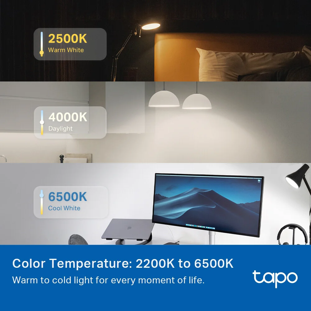 TP-Link Tapo Smart Wi-Fi Lightbulb - Multicolour - B22 - Image 5
