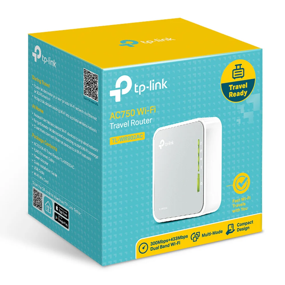 TP-Link TL-WR902AC - Fast Ethernet Dual-band (2.4 GHz / 5 GHz) 4G wireless travel router in White - Image 4