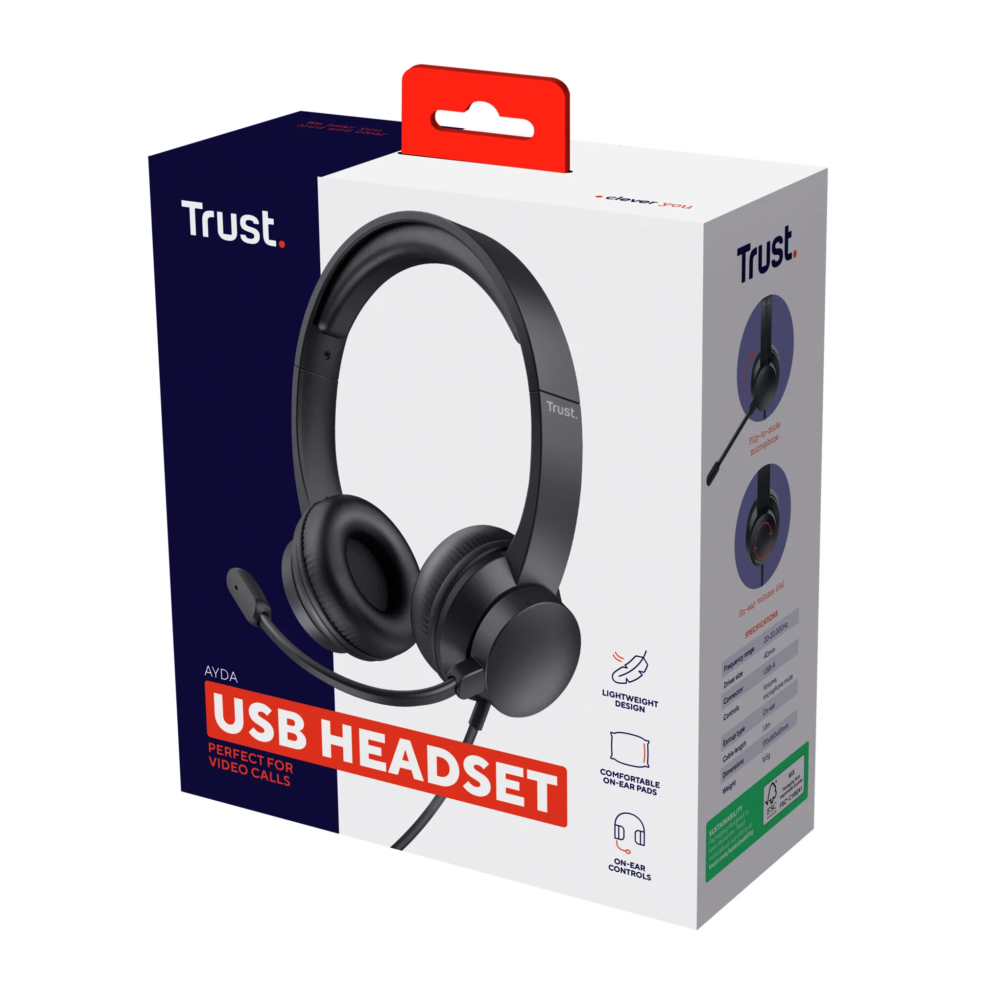 Trust Ayda - USB Wired Headset in Black - Image 6